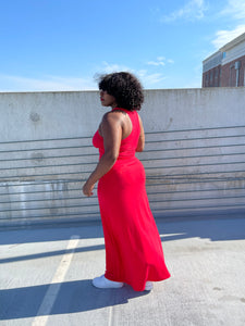 Basic Maxi Skirt (Red)