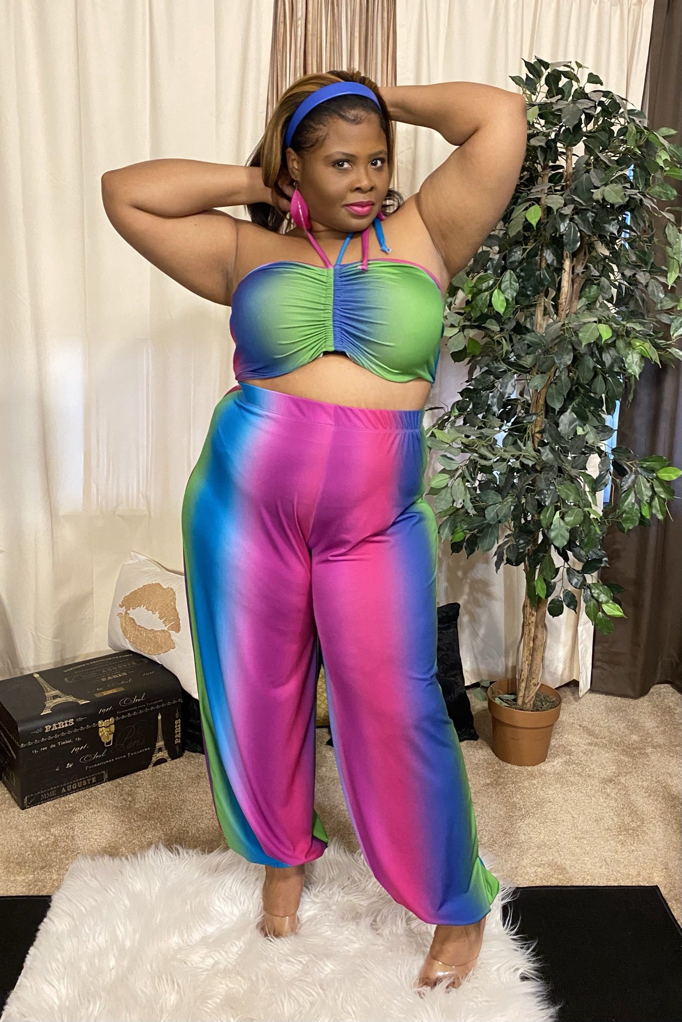 Plus size clearance rainbow colored clothes